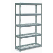 Global Industrial™ Extra Heavy Duty Shelving 48"W x 12"D x 60"H With 5 Shelves, Wire Deck, Gry