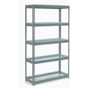 Extra Heavy Duty Shelving 48"W x 24"D x 60"H With 5 Shelves - Wire Deck - Gray