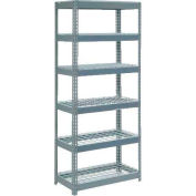 Global Industrial™ Extra Heavy Duty Shelving 36"W x 24"D x 60"H With 6 Shelves, Wire Deck, Gry