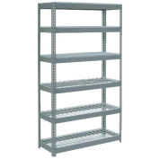 Global Industrial™ Extra Heavy Duty Shelving 48"W x 18"D x 60"H With 6 Shelves, Wire Deck, Gry