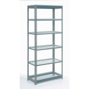 Heavy Duty Shelving 36"W x 18"D x 84"H With 6 Shelves - Wire Deck - Gray