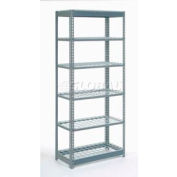 Heavy Duty Shelving 36"W x 24"D x 84"H With 6 Shelves - Wire Deck - Gray