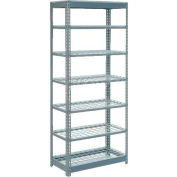 Global Industrial™ Heavy Duty Shelving 36"W x 12"D x 84"H With 7 Shelves - Wire Deck - Gray