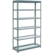 Heavy Duty Shelving 48"W x 24"D x 84"H With 7 Shelves - Wire Deck - Gray