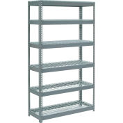 Extra Heavy Duty Shelving 48"W x 18"D x 84"H With 6 Shelves - Wire Deck - Gray