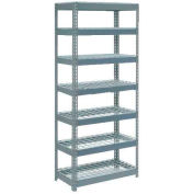 Global Industrial™ Extra Heavy Duty Shelving 36"W x 12"D x 84"H With 7 Shelves, Wire Deck, Gry