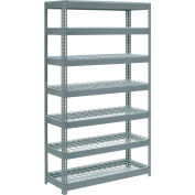 Extra Heavy Duty Shelving 48"W x 18"D x 84"H With 7 Shelves - Wire Deck - Gray