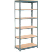 Global Industrial™ Heavy Duty Shelving 36"W x 12"D x 96"H With 6 Shelves - Wood Deck - Gray