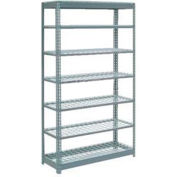 Global Industrial™ Heavy Duty Shelving 48"W x 18"D x 96"H With 7 Shelves - Wire Deck - Gray