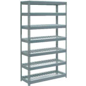 Extra Heavy Duty Shelving 48"W x 18"D x 96"H With 7 Shelves - Wire Deck - Gray