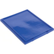 Lid LID191 for Plastic Shipping Containers - Stackable & Nesting SNT190, SNT195, Blue - Pkg Qty 6