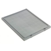 Lid LID191 for Stack And Nest Container - Plastic Storage SNT190, SNT195, Gray - Pkg Qty 6