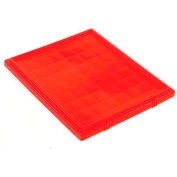 Lid LID241 for Stacking & Nesting Totes - Shipping SNT240, Red - Pkg Qty 3