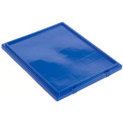 Lid LID231 for Plastic Shipping Containers - Stackable & Nesting SNT225, SNT230, Blue - Pkg Qty 3