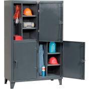 Strong Hold® Personnel Locker 46-24-2TPL - Double Tier 50x24x78 4 Doors Assembled Gray