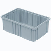 Global Industrial™ Plastic Dividable Grid Container - DG92060,16-1/2"L x 10-7/8"W x 6"H, Gray - Pkg Qty 8