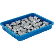 Global Industrial Plastic Dividable Grid Container - DG93030, 22-1/2"L x 17-1/2"W x 3"H, Blue - Pkg Qty 6