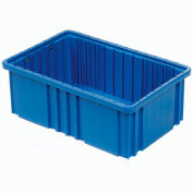 Global Industrial™ Plastic Dividable Grid Container - DG93080, 22-1/2"L x 17-1/2"W x 8"H, Blue - Pkg Qty 3