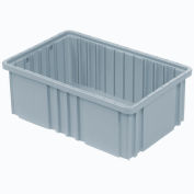 Global Industrial Plastic Dividable Grid Container - DG93080, 22-1/2"L x 17-1/2"W x 8"H, Gray - Pkg Qty 3