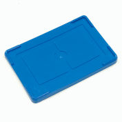 Global Industrial Lid COV92000 for Plastic Dividable Grid Container, 16-1/2"L x 10-7/8"W, Blue - Pkg Qty 4