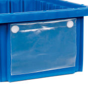 Global Industrial Label Holder LBL2X8 for Plastic Dividable Grid Container, 8"W x 2"H, Qty 6