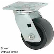 Faultless Swivel Plate Caster 1465W-6RB 6" Thermoplastic Wheel with Brake