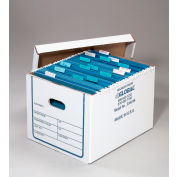 Corrugated Transfer File Record Storage Box With Lid 15-1/4x12-1/4x10-1/4, Price Ea, Sold Pkg Of 20 - Pkg Qty 20