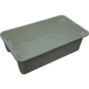 Molded Fiberglass Toteline Nest and Stack Tote 780208 - 17-7/8" x10"-5/8" x 5" Gray - Pkg Qty 10