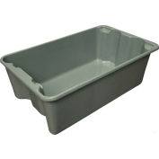 Molded Fiberglass Toteline Nest and Stack Tote 780508 - 24-1/4" x 14-3/4" x 8", Gray - Pkg Qty 10