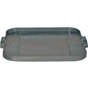 Flat Lid For 28 Gallon Square Rubbermaid Brute Waste Receptacles - Gray