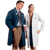 Unisex Lab Coat - Navy, L