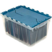 Akro-Mils Clear KeepBox Attached Lid Container 66486FILEB w/File Rails - 21-1/2"L x 15"W x 12-1/2"H - Pkg Qty 6