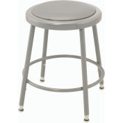 Big and Tall Steel Shop Stool - Vinyl – Gray - Pkg Qty 2