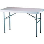 Lifetime® Adjustable Height Folding Table 48"L x 24"W x 24 to 36"H - White