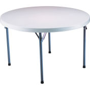 Lifetime® Portable Round Folding Table 60" - White Granite Top/Gray Frame