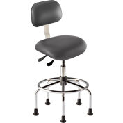 BioFit Operator Chair - Multi-functional Control - 21" to 28"H - Black Vinyl