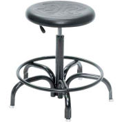 BioFit Ergonomic Stool - Black Polyurethane Seat - Seat Height Range 20" -27"