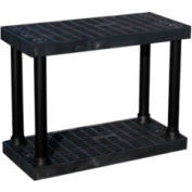 Structural Plastic Vented Shelving, 36"W x 16"D x 27"H , Black