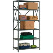 Steel Shelving 18 Ga 36"Wx24"Dx85"H Open Clip Style 6 Shelf
