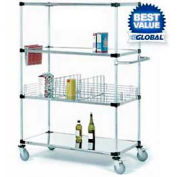 Nexel® Stainless Steel Shelf Truck, 1200 lb. Capacity, 36"L x 18"W x 69"H