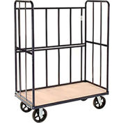 Global Industrial® 3 Sided Steel Bulk Truck, 1200 lb. Capacity, 60"L x 30"W x 61"H