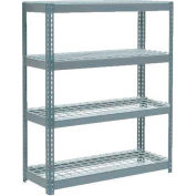 Extra Heavy Duty Shelving 48"W x 24"D x 60"H With 4 Shelves - Wire Deck - Gray
