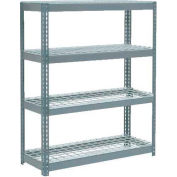 Global Industrial™ Extra Heavy Duty Shelving 48"W x 24"D x 60"H With 4 Shelves, Wire Deck, Gry