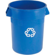 Rubbermaid® Brute 2643-07 Round Recycling Container, 44 Gallon - Blue