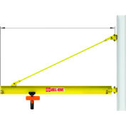 Abell-Howe® Top-Braced Wall Mounted Jib Crane 900007 1000 Lb Cap 20' Span w/ 200° Rotation