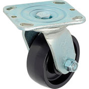 Heavy Duty Swivel Plate Caster 4" Molded Plastic Wheel 420 Lb. Capacity