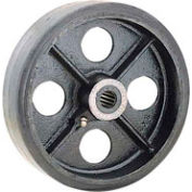 Global Industrial™ 6" x 2" Mold-On Rubber Wheel - Axle Size 1/2"