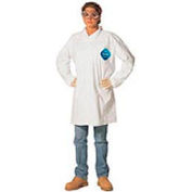 Disposable Lab Coat - 2 Pocket - Open Collar - Snap Front, L, Case Of 30