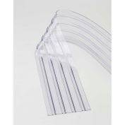 Replacement 12" x 8' Scratch Resistant Ribbed Clear Strip for Strip Curtains