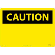 Safety Signs - Caution Blank - Rigid Plastic 10"H X 14"W
